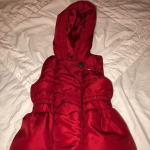 Tommy Hilfiger red puffer vest
